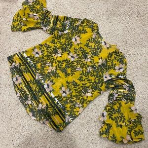 Cabi ruffle long sleeve shirt